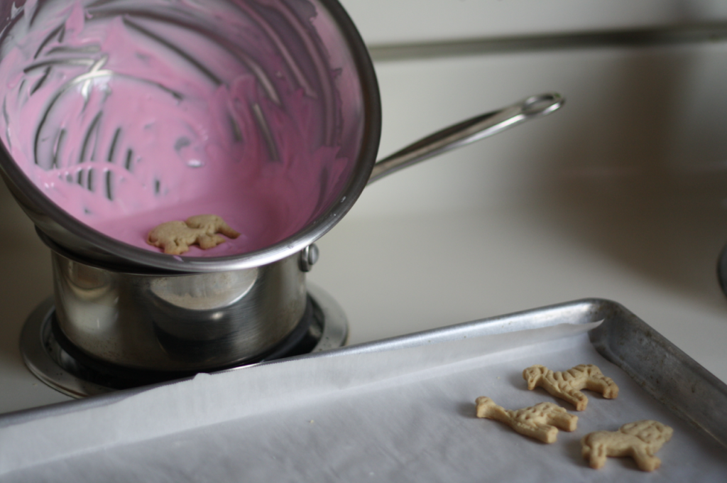 homemade pink and white animal crackers 5